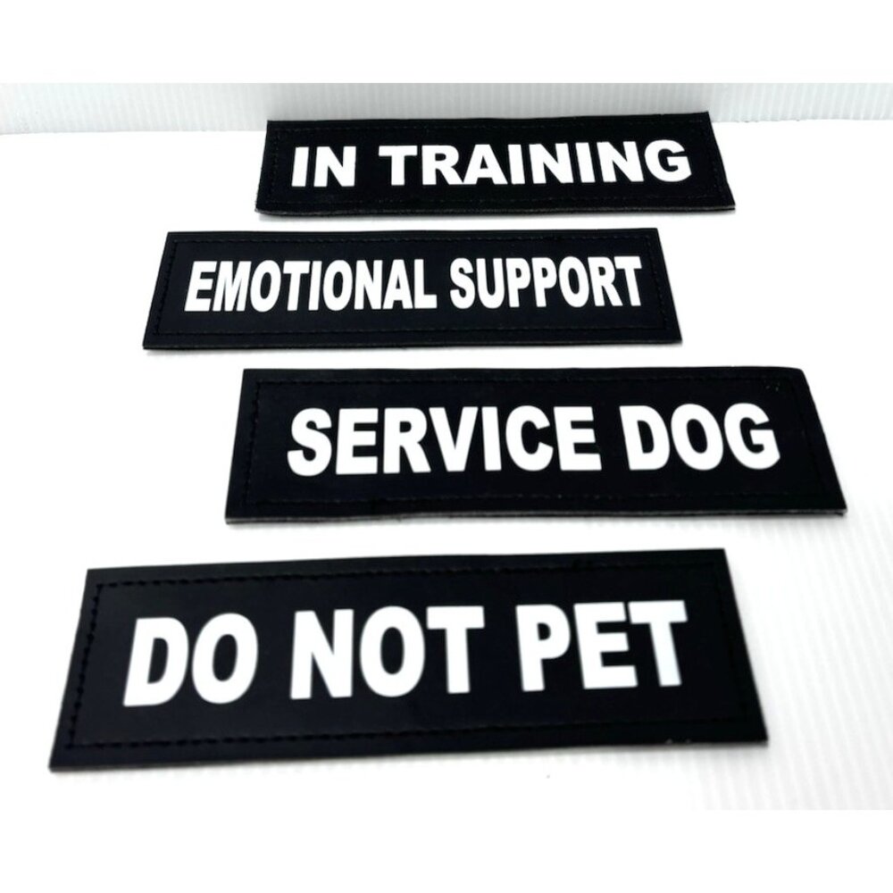 4pcs Service Dog Do Not Pet Emotional Support In Training Dog Hook Loop Patches